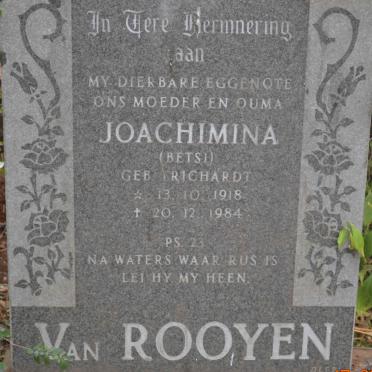 ROOYEN Joachimina, van nee TRICHARDT 1918-1984