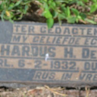 ROUX Gerhardus H., DE WET -1932