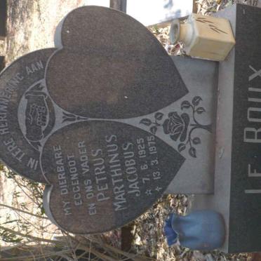 ROUX Petrus Marthinus Jacobus, le 1925-1975