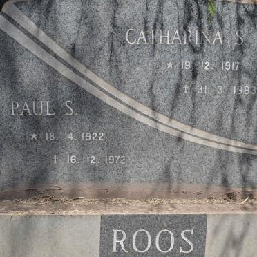 ROOS Paul S. 1922-1972 &amp; Catharina S. 1917-1993