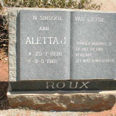 ROUX Aletta J. 1930-1961