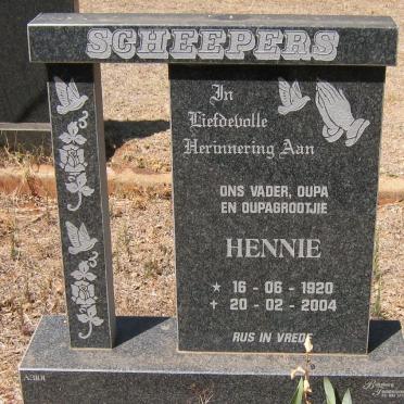 SCHEEPERS Hennie 1920-2004