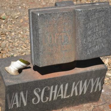 SCHALKWYK Lofty, van 1980-1983