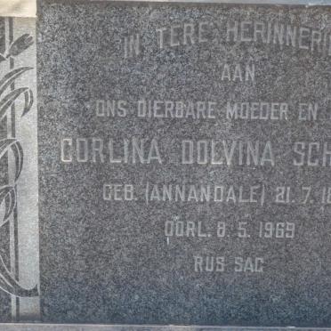 SCHOEMAN Corlina Dolvina nee ANNANDALE 1890-1969