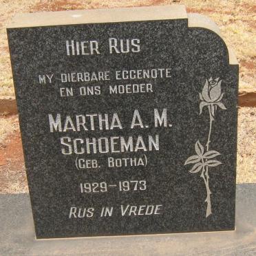 SCHOEMAN Martha A. M. Botha 1929-1973