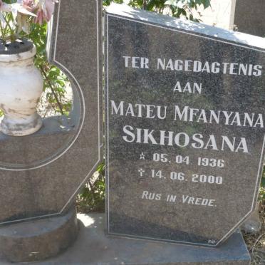 SIKHOSANA Mateu Mfanyana1936-2000