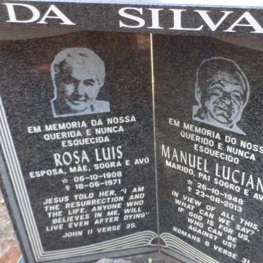 SILVA Manuel Luciano, da 1948-2013 &amp; Rosa Luis 1908-1971