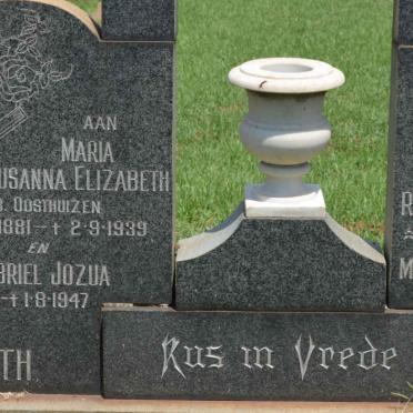 SMITH Gabriel Jozua 1868-1947 &amp; Maria Susanna Elizabeth OOSTHUIZEN 1881-1939
