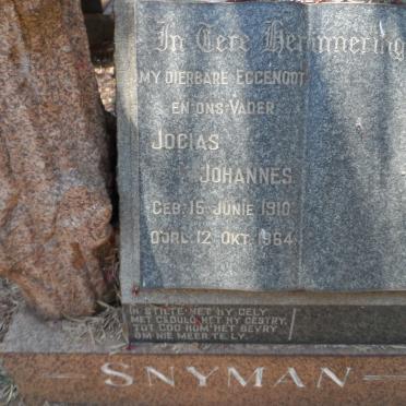 SNYMAN Jocias Johannes 1910-1964