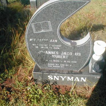 SNYMAN Johannes Jacobus Joubert 1934-1992