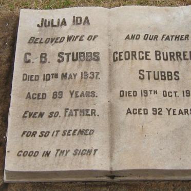 STUBBS George Burrell -1955 &amp; Julia Ida -1937