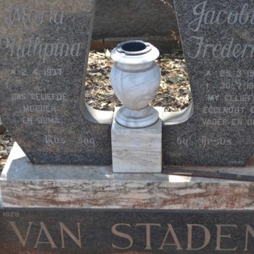 STADEN Jacobus Frederick, van 1929-1987 &amp; Maria Phillipina 1937-