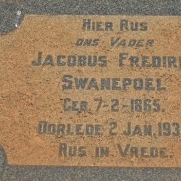 SWANEPOEL Jacobus Fredirik 1865-1935