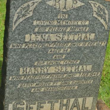 SEETHAL Harry -1949 &amp; Lena -1937