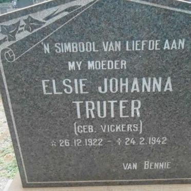TRUTER Elsie Johanna nee VICKERS 1922-1942