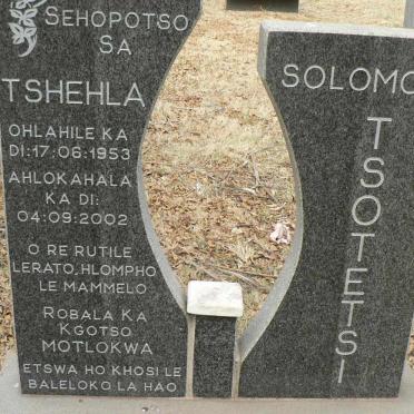 TSOTETSI Solomon 1953-2002