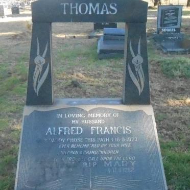 THOMAS Alfred Francis -1973 &amp; Ethel Mary 1909-1982