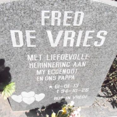 VRIES Fred, de 1961-1994