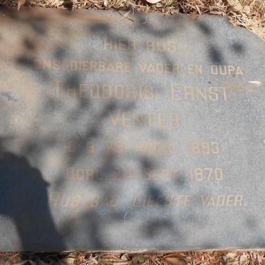 VENTER Theodoris Ernst 1893-1970