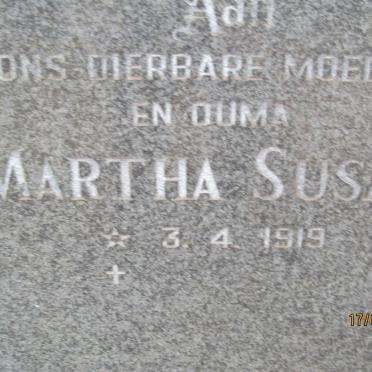 VISAGIE Martha Susan 1919-
