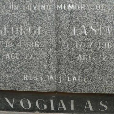 VOGIALAS George -1965 &amp; Sasia -1969
