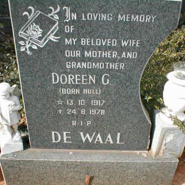 WAAL Doreen G., de nee HULL 1917-1978