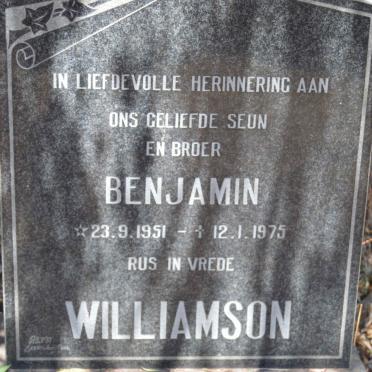 WILLIAMSON Benjamin 1951-1975