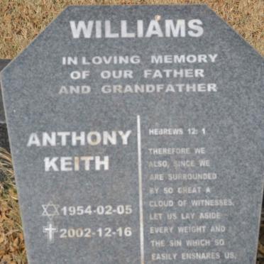 WILLIAMS Anthony Keith 1954-2002