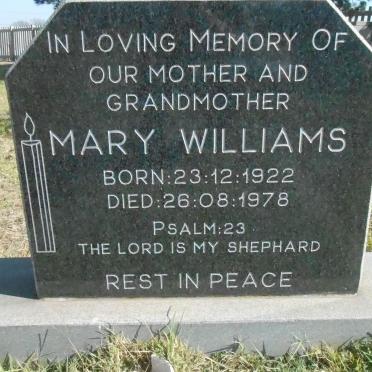 WILLIAMS Mary 1922-1978