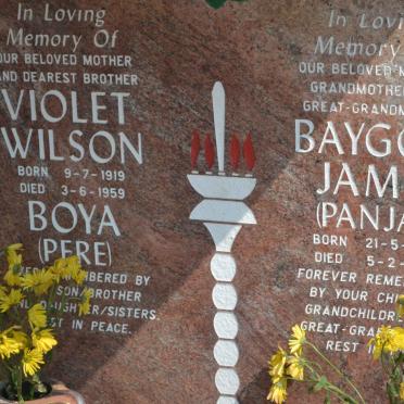 WILSON Violet 1919-1959 :: JAMES Baygoo 1934-2008