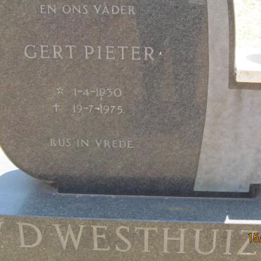 WESTHUIZEN Gert Pieter, v.d. 1930-1975