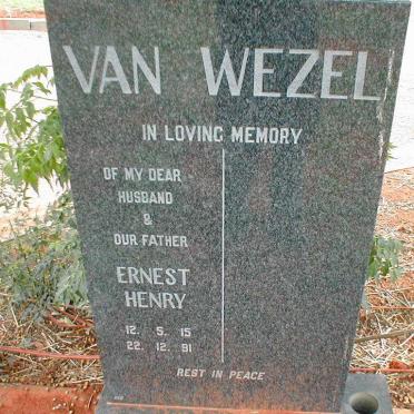 WEZEL Ernest Henry, van 1915-1991