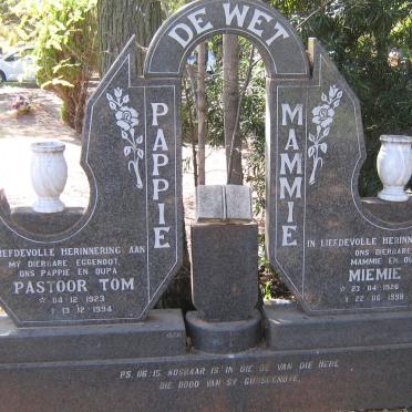 WET Tom, de 1923-1994 &amp; Miemie 1926-1998