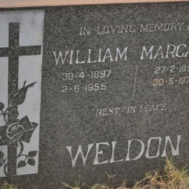 WELDON William 1897-1955 &amp; Margaret 1898-1973