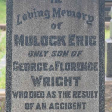 WRIGHT Mulock Eric -1932