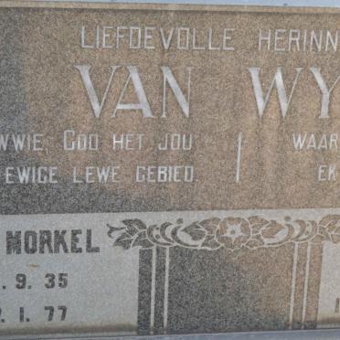 WYK Willem Morkel, van 1935-1977 &amp; Anna Johanna MÖLLER 1936-
