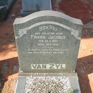 ZYL Frikkie Jacobus, van 1923-1945