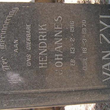 ZYL Hendrik Johannes, van 1916-1970