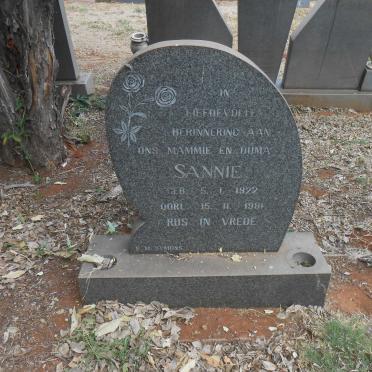 ? Sannie 1922-1981