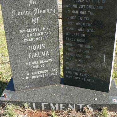 CLEMENTS Doris Thelma 1946-1975