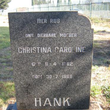 HANK Christina Caroline 1882-1968