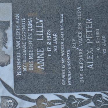 JOOSTE Alex Peter -1981 &amp; Anne Lilly -1973