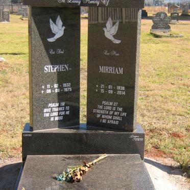 KOK Stephen 1932-1975 &amp; Mirriam 1938-2014