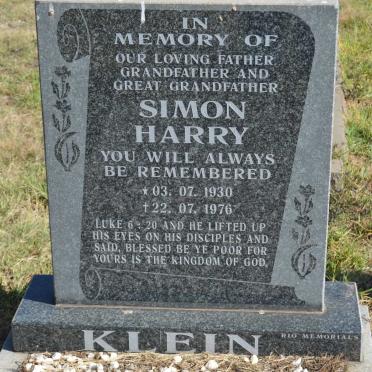 KLEIN Simon Harry 1930-1976