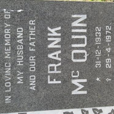 Mc QUIN Frank 1932-1972