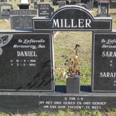 MILLER Daniel 1914-1993 &amp; Sarah 1920-1972 :: MILLER Sarah Johanna 1941-1979