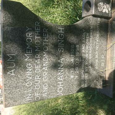 AUM Johanna Singh 1926-1998