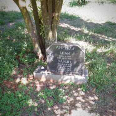 ARENDS Samuel 1909-1988 &amp; Leah 1914-1985