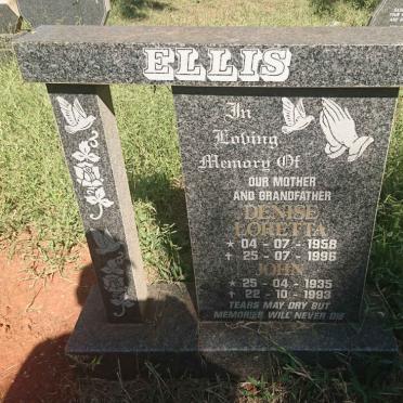 ELLIS John 1935-1993 &amp; Denise Loretta 1958-1996
