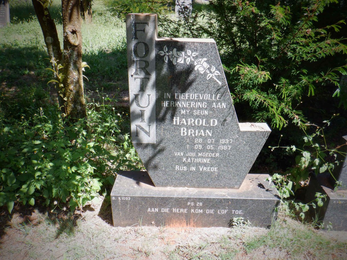 FORTUIN Harold Brian 1937-1987